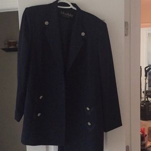 Suit Navy Blue Moshita Couture 2 piece /skirt
